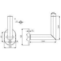 Antenski nosilec za pritrditev na ograjo BLH-200