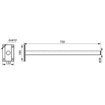 Antenski nosilec WG-5 75cm (raven)